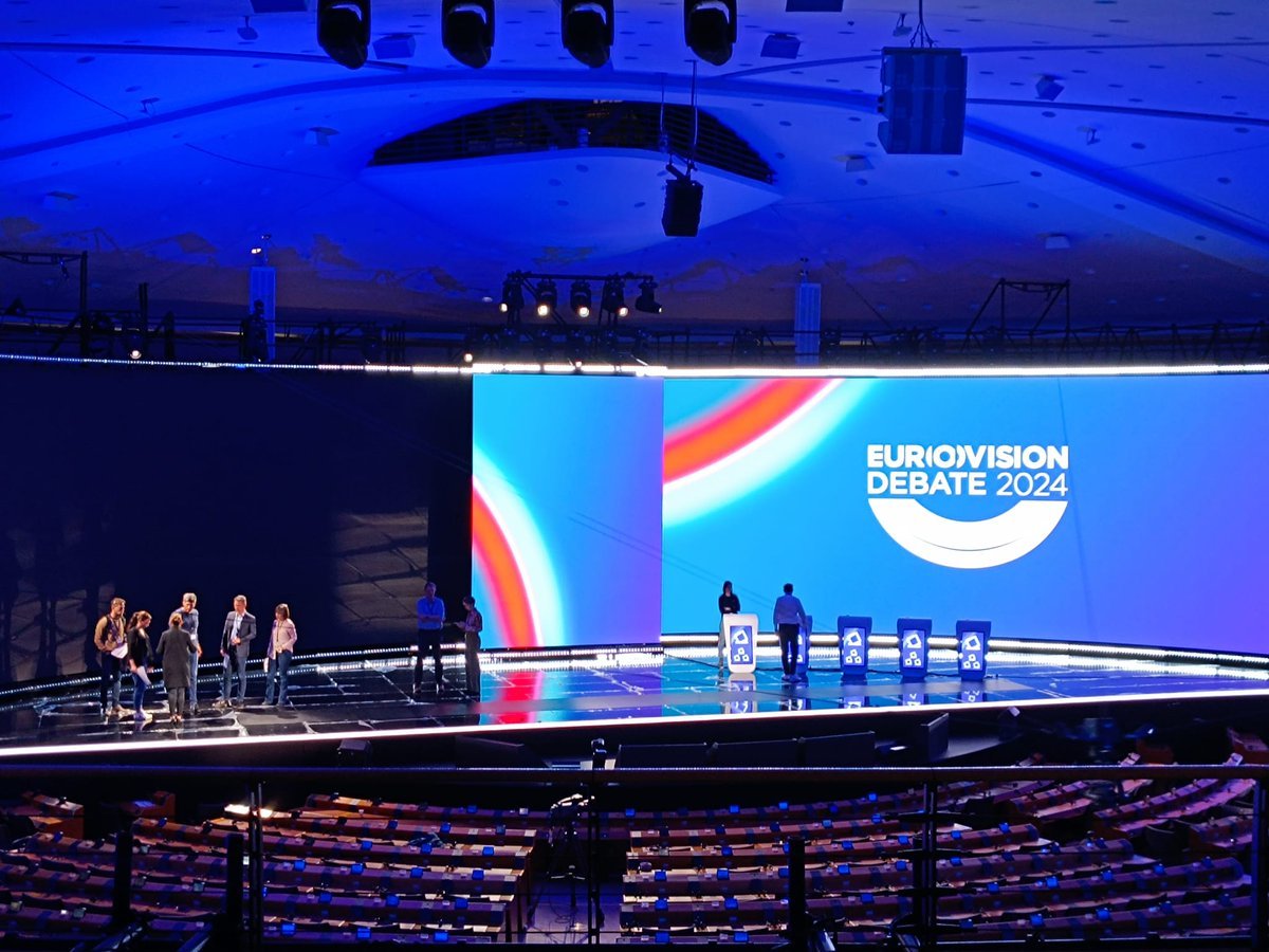 jcarmonaEP's tweet photo. All set and ready to go for tomorrow's lead candidate debate 🇪🇺  Don't miss the most important debate ahead of the #EUElections2024 Remember, there is a lot at stake and everything is yet to be decided!  Follow the #EurovisionDebate tomorrow at 15:00⤵️  https://t.co/XBNfP91uvI https://t.co/cVEWJ0Dhtz