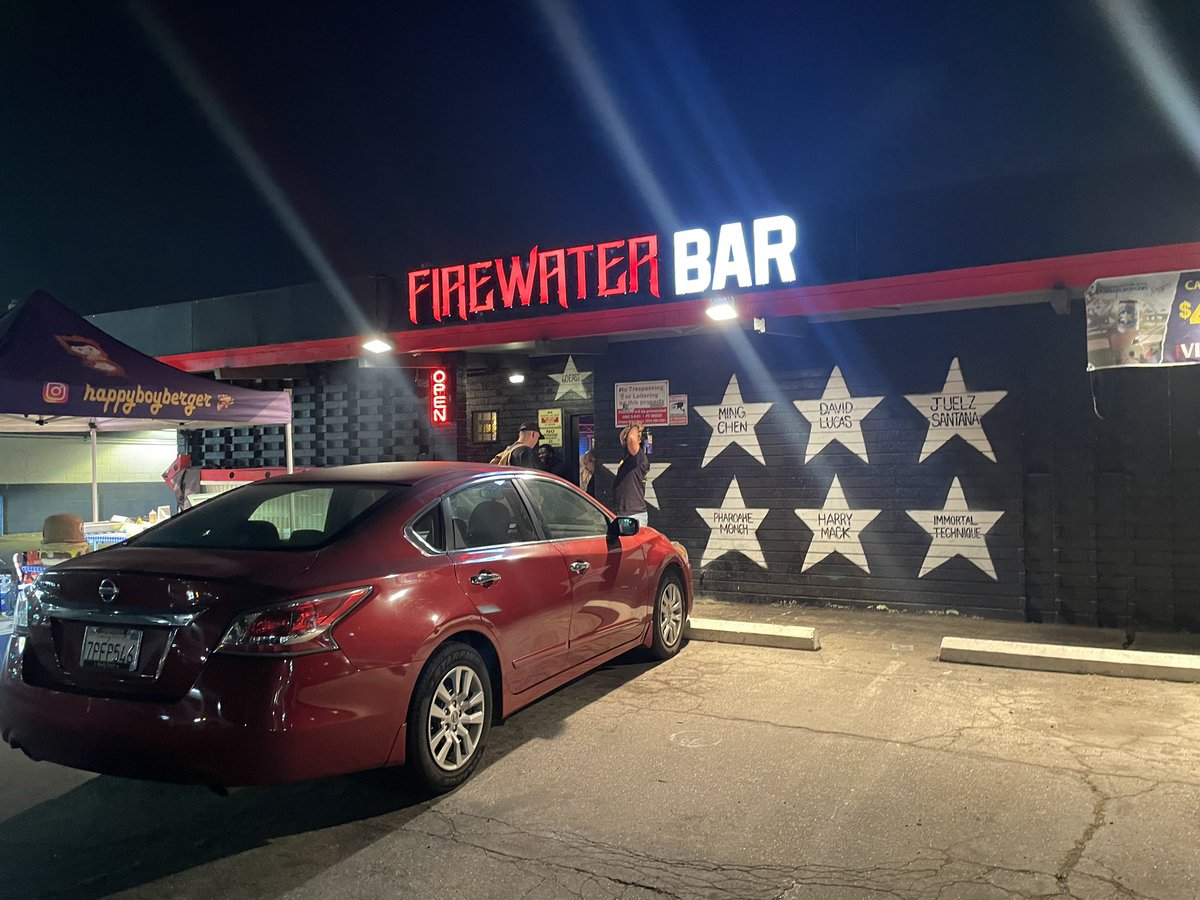 I found out that my name is on the side of my favorite bar in Ontario California. This weekend I got to see it in person. Thanks for the huge honor Firewater Bar