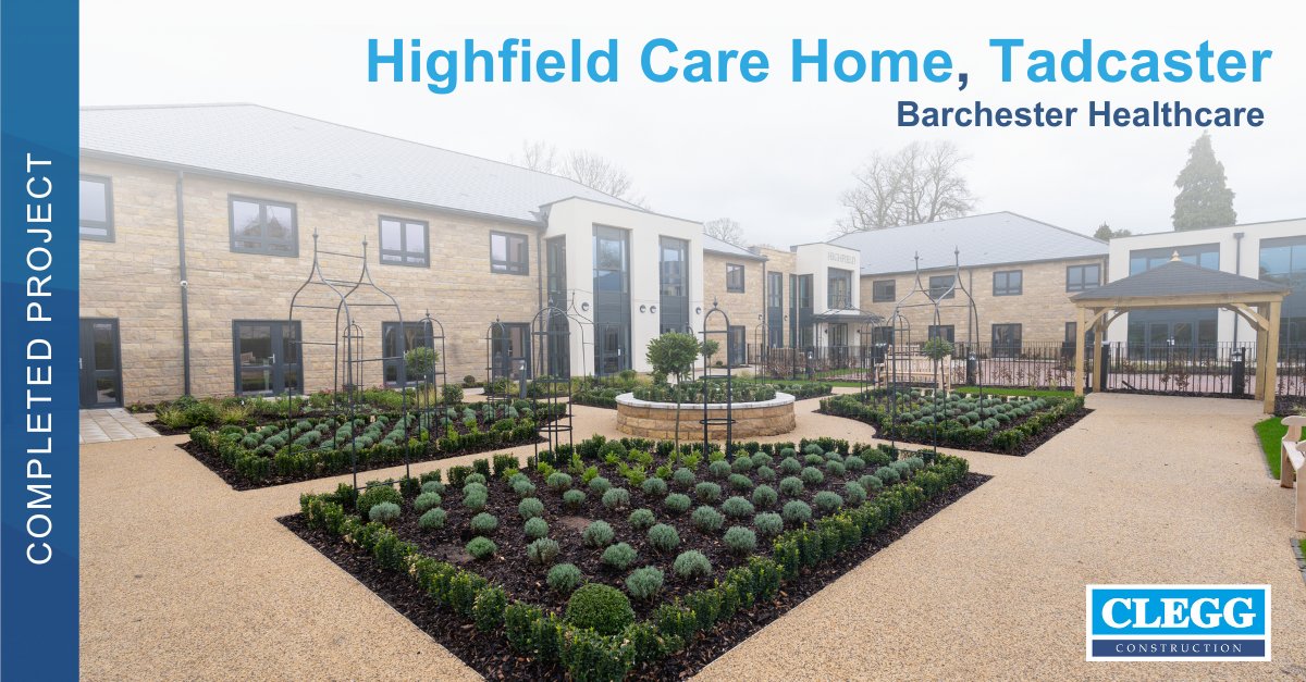 We’re pleased to have handed over Highfield Care Home - a new 65-bedroom care facility constructed by Clegg Construction in partnership with @Barchester_care.

🔗 Read more: shorturl.at/ORDwq 🔗

#LoveConstruction #Tadcaster