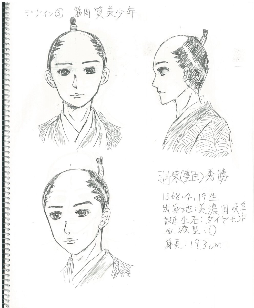 #イラスト
#歴史創作
キャラクターデザイン② 
秀勝&amp;吉継 