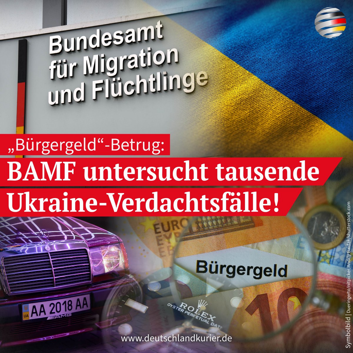 „Bürgergeld“-Betrug: BAMF untersucht tausende Ukraine-Verdachtsfälle! Das dem Bundesinnenministerium von Nancy Faeser (SPD) unterstehende Bundesamt für Migration und Flüchtlinge (BAMF) prüft derzeit tausende Verdachtsfälle auf Betrug beim sogenannten „Bürgergeld“ durch