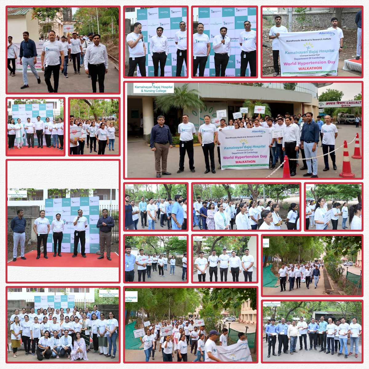 World Hypertension Day 2024!! To motivate everyone to 'Measure Your Blood Pressure Accurately, Control It, Live Longer,' a walkathon was organized by the Department of Cardiology. 🏃‍♂️🏃‍♀️ Take a look at the glimpses of this energetic and inspiring event! 🏃‍♀️🏃‍♂️ #WorldHypertensionDay