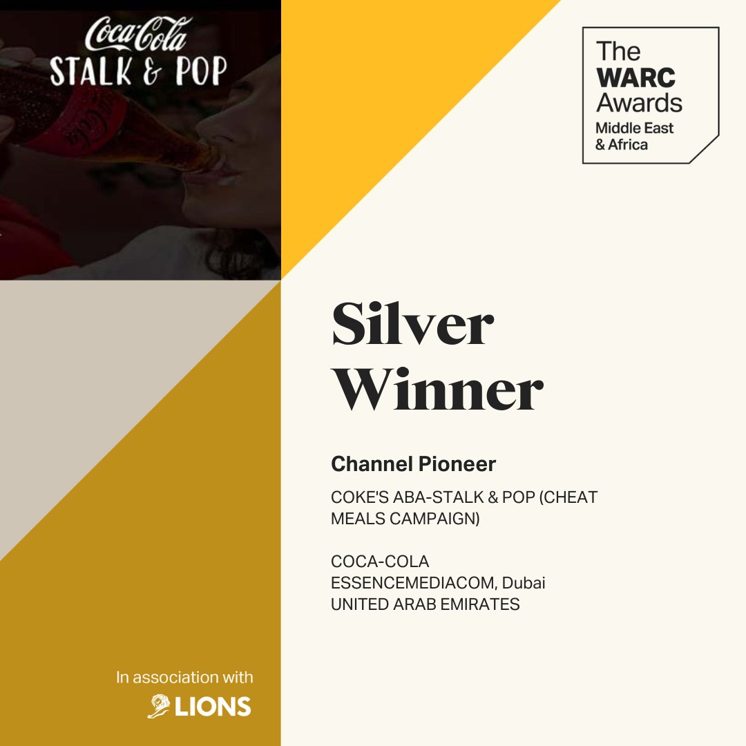 We are delighted to share that EssenceMediacom Dubai have been awarded two Silver awards at the @WARCEditors Awards for Effectiveness 2024! 👏

Both were for campaigns with @CocaCola.

Congratulations to everyone involved! 

#MakeItWarc #WARCAwards