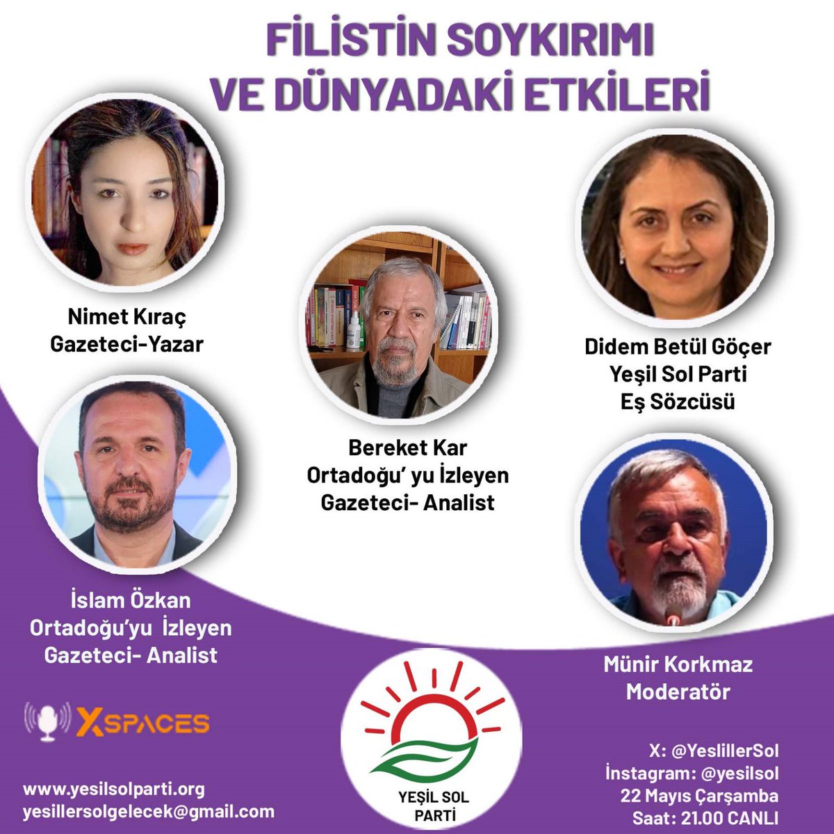 *DAVETLİSİNİZ*👇

*Filistin soykırımını ve dünyadaki etkilerini konuşacağımız sohbet odamıza tüm dostlarımızı saat 21.00'de bekliyoruz* 👇👇👇

x.com/YesillerSol/st…