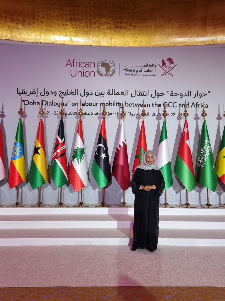 AlwanFathia's tweet photo. Delighted to note that at the launch of the first ever Africa-GCC, Jordan &amp; Lebanon Dialogue on Labour Mobility, 7 out of the 25 participating AU Member States are from the #IGAD region. 
#DohaDialogue #LabourMobility https://t.co/HMQwA0aZDU