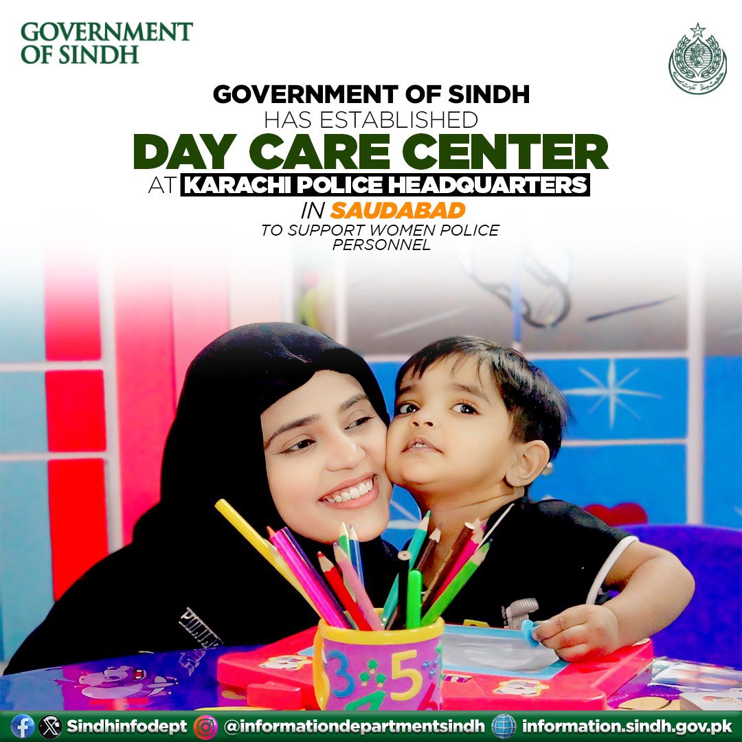Under the dynamic leadership of Chairman PPP @BBhuttoZardari, the People's Sindh Government inaugurates a daycare center at the Karachi police headquarters in Saudabad. This initiative underscores our commitment to supporting women police personnel and advancing gender equality