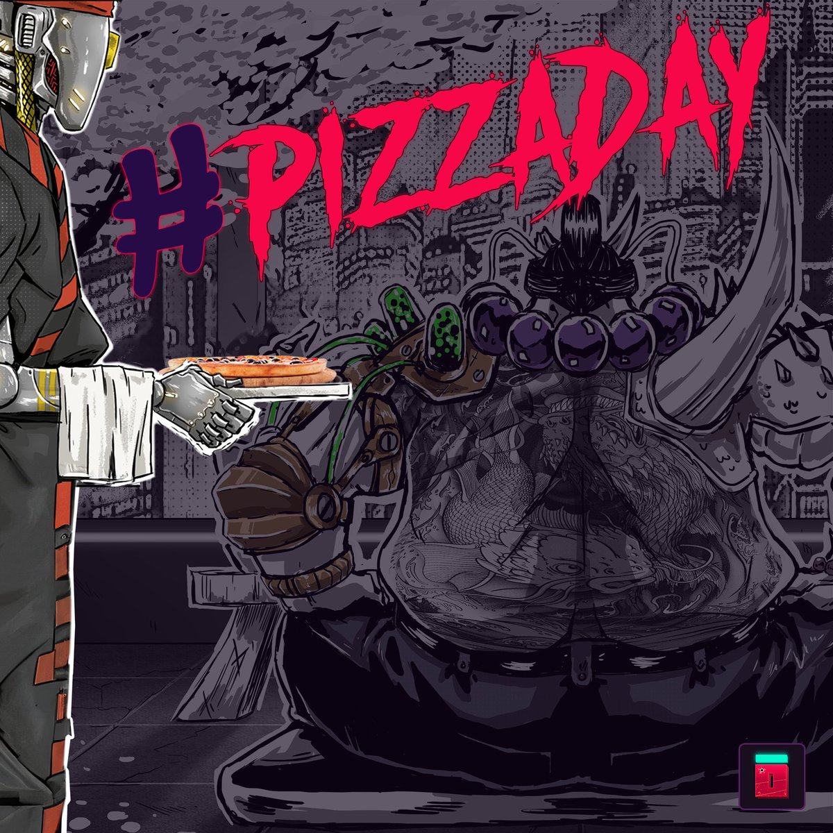 Only in Neo Tokyo can you find pizza 🍕 that’s half tech, half tasty. 

Celebrate #pizzaday 🎉 with a slice that’s out of this world!