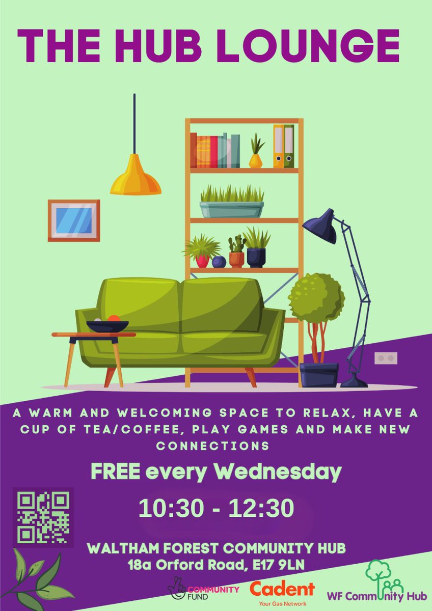Hub Lounge, has new hours! You can drop in from 10:30 AM to 12:30 PM. Looking for a warm and welcoming space to relax and unwind? Enjoy a warm cup of tea or coffee, play games, and make new connections. This session is completely FREE. No registration needed -- just drop in!