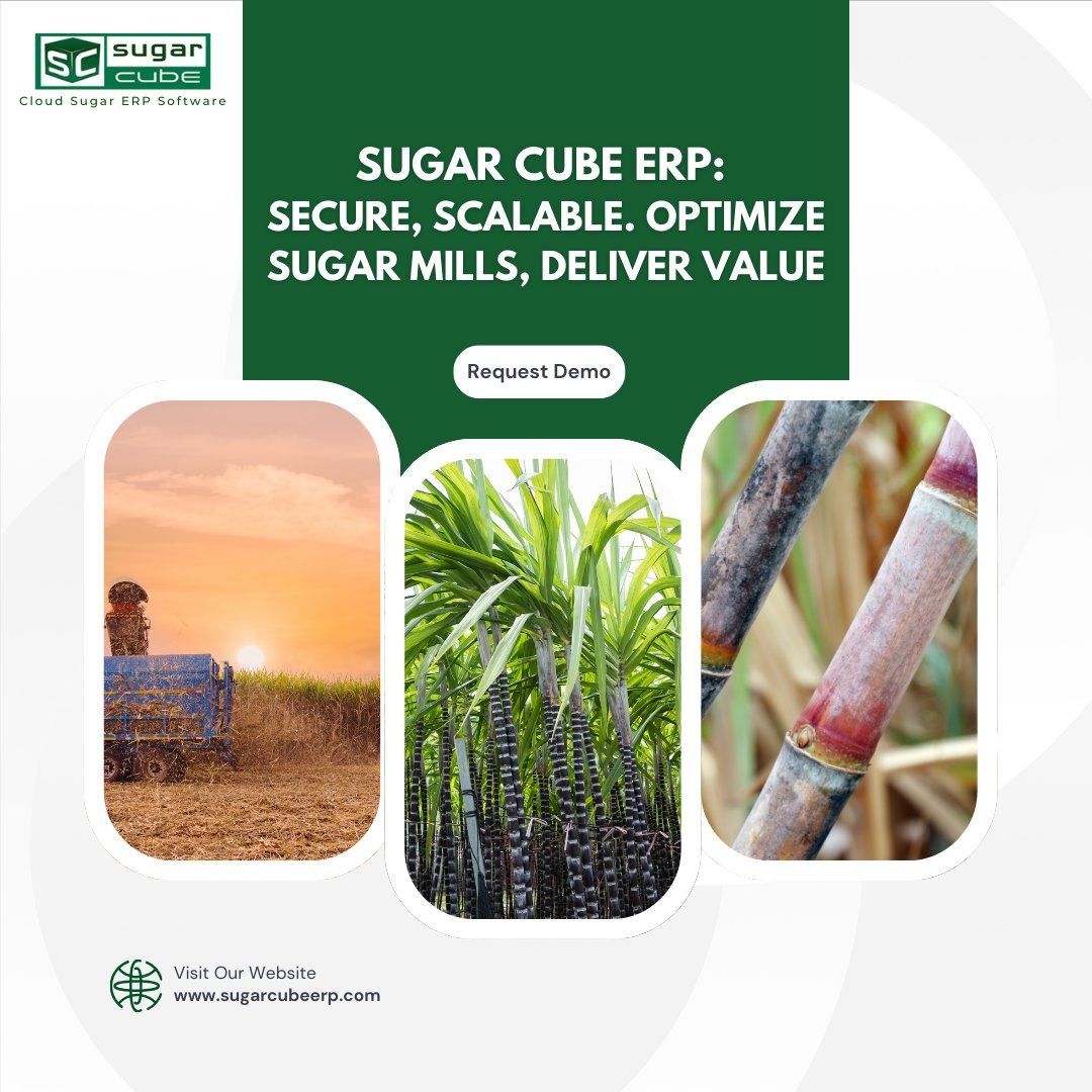 SugarERP's tweet image. Streamline Sugar Mill Operations with Sugar Cube ERP. Secure, scalable solution optimizes financials, cane mgmt, &amp;amp; more. Proven results, expert team. Request a Demo Today! 
sugarcubeerp.com
#SugarProcessing #ERP #sugarerp