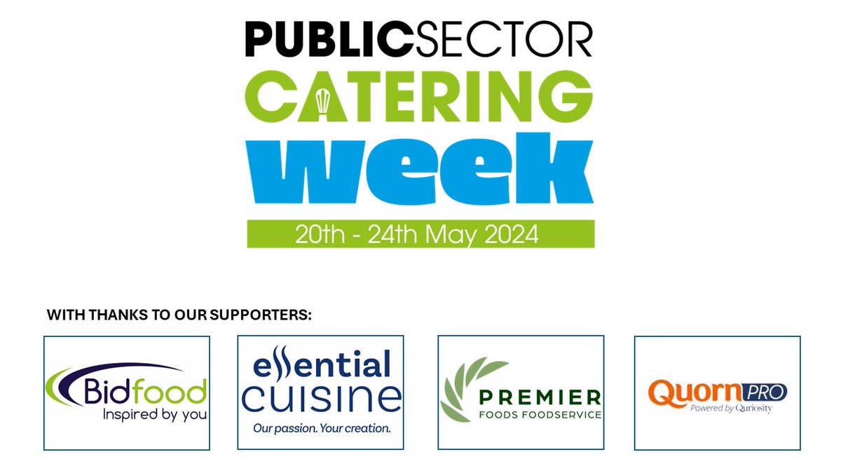 Wednesday already so we are half way through Public Sector Catering  Week!  We wanted to take the opportunity to thank our #PSCWeek supporters <a href="/BidfoodUK/">Bidfood UK</a>, @essentialcuisin, <a href="/PremierFoods_FS/">Premier Foodservice</a> and #Quorn Professionals

Check out what's still to come >>publicsectorcatering.co.uk/pscweek