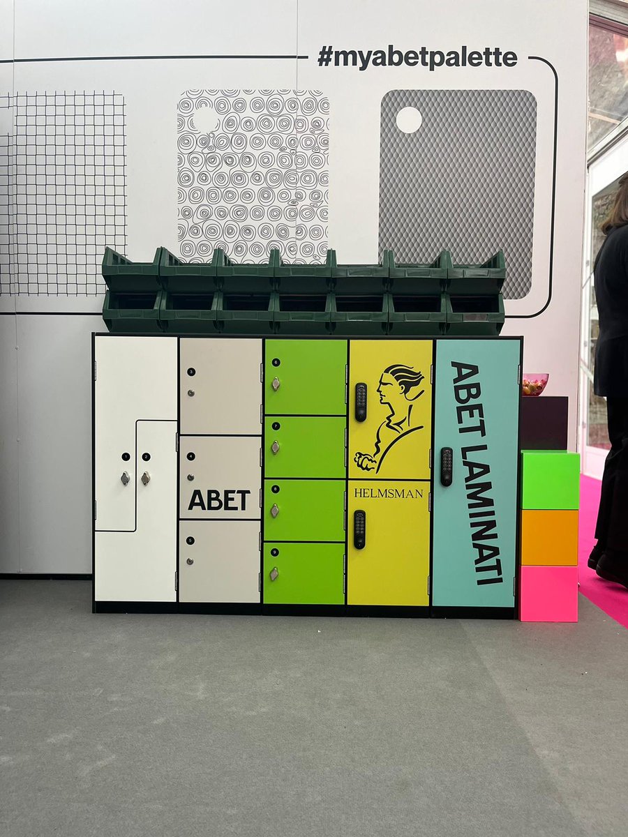 This week, our range of Laminate lockers is showcased at #clerkenwelldesignweek, ft our supplier of laminates Abet. 

Visit Abet to see how our laminate locker design meets high-quality materials, that are durable and aesthetic appeal.💫 

#CDW  #StorageSolutions #AbetLaminati