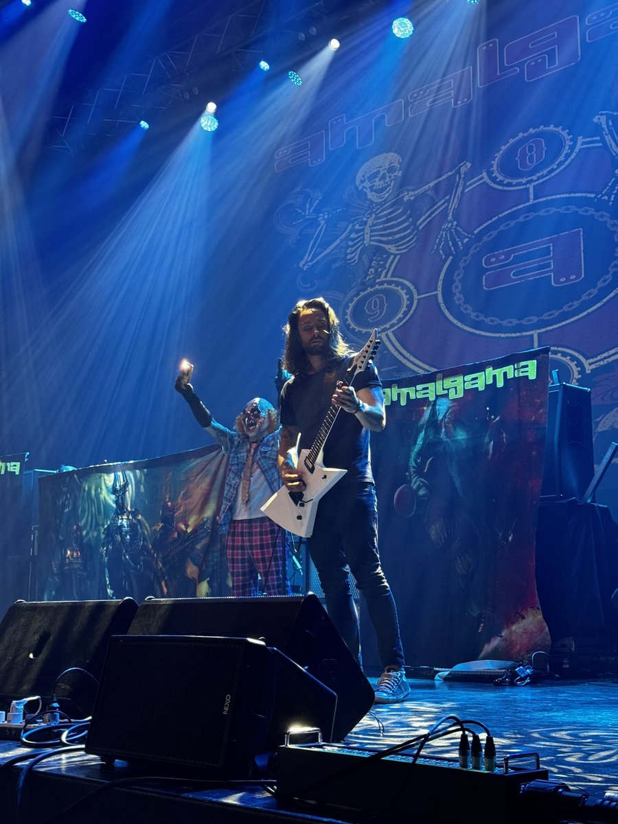 JohannAffendy's tweet image. They actually had an opening act to warm us up before #ArchEnemy came on stage. #Amalgama’s songs seems to be inspired by different genres of rock and metal (hence the name, i guess). Not a fan of the campy clown mascot though, he’s like the shopee version of iron maiden’s eddie.