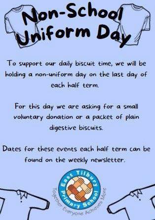 Friday 24th of May is our next Non-Uniform Day.