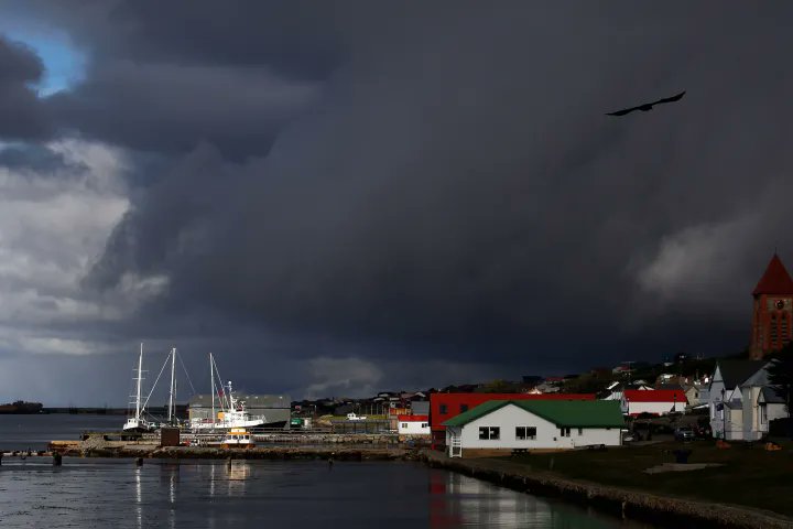 May 22nd 1982: The weather in the Falklands starts bright, with frost overnight, but soon deteriorates with heavy cloud cover and patchy rain. It is ideal weather for the task force, as it means no air raids, and the job of unloading men & equipment goes on in earnest...