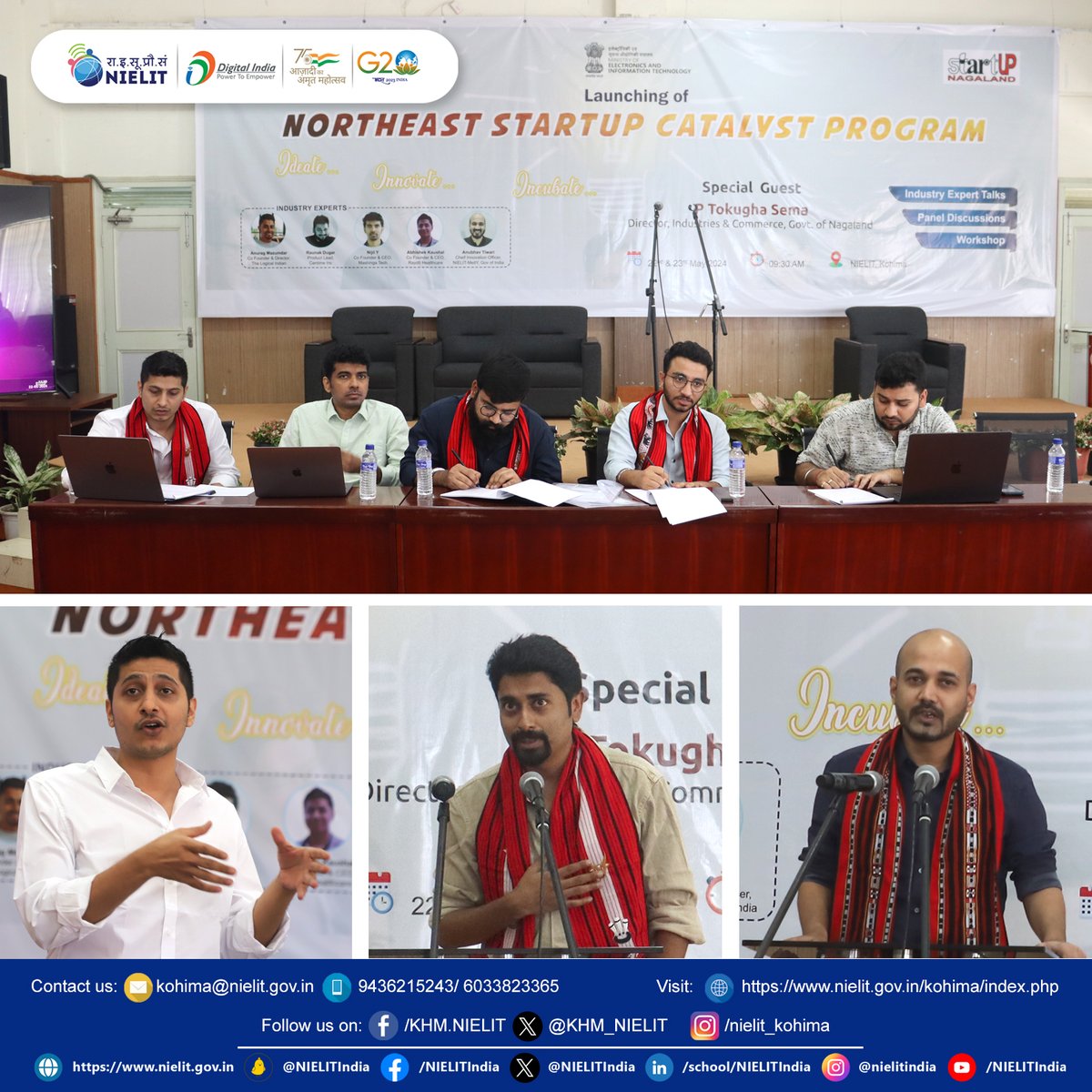 Industry experts sharing their insights at the Northeast Startup Catalyst Program at NIELIT Kohima. @NIELITIndia @startupnagaland @startupindia @dipr_nagaland @GoI_MeitY @mmmtripathi @industries_naga @GUW_NIELIT @IMP_NIELIT @AZL_NIELIT