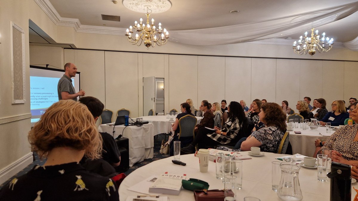 highfieldpri's tweet photo. @shawhill1 for the District 9 Inclusion Hub conference - Square pegs; supporting pupils with Autism in mainstream schools #InclusionMatters #AutismSupport #send https://t.co/H99NvOKmhI