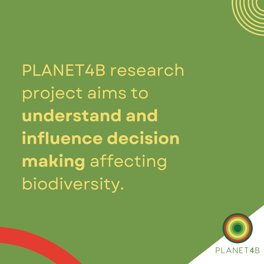 🌎 On #BiodiversityDay explore the #PLANET4B project, aimed at fostering #biodiversity in decision-making. We're collaborating with various partners, from research institutes to universities and NGOs. Learn more at 👉 planet4b.eu #BehaviourChange #betterdecisions