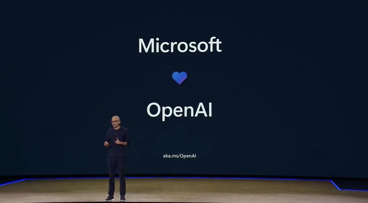 RomanDimenko's tweet photo. Exciting times at Microsoft Build! 🎉 New Surface tablets are as impressive as Apple’s. Sam Altman teased ChatGPT-5 and announced ChatGPT-4 is now available on Azure. Microsoft makes another powerful leap in the cloud race with Google. 🚀 #MicrosoftBuild #AI #CloudComputing https://t.co/ddgNb7Qx79