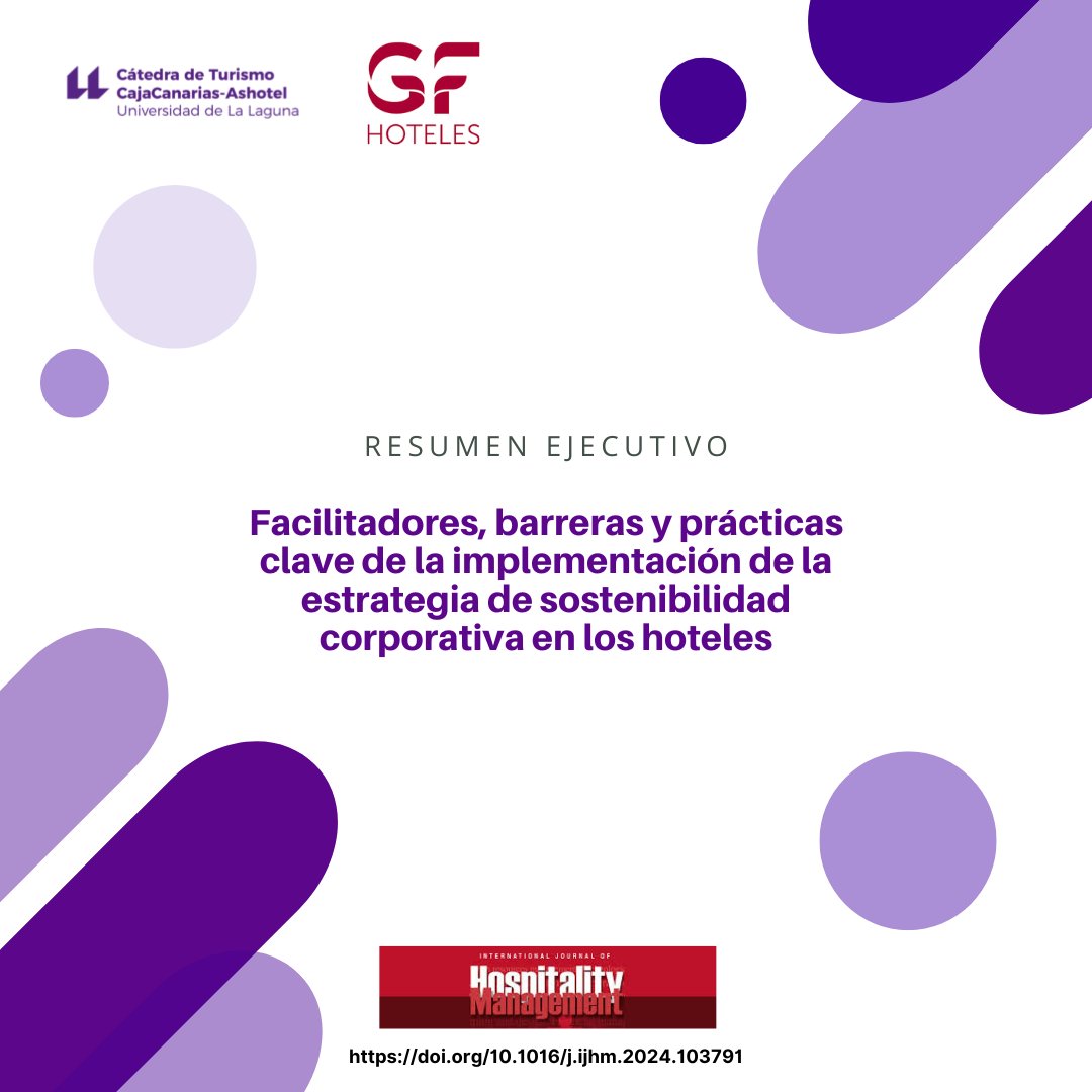 Resultados de la investigación sobre sostenibilidad en hoteles desde la perspectiva de recursos humanos. Realizado mediante la colaboración entre la @ULL y @gfhoteles. 🤝

📄 Sinopsis de la investigación, con los resultados y recomendaciones:  shorturl.at/6xztd