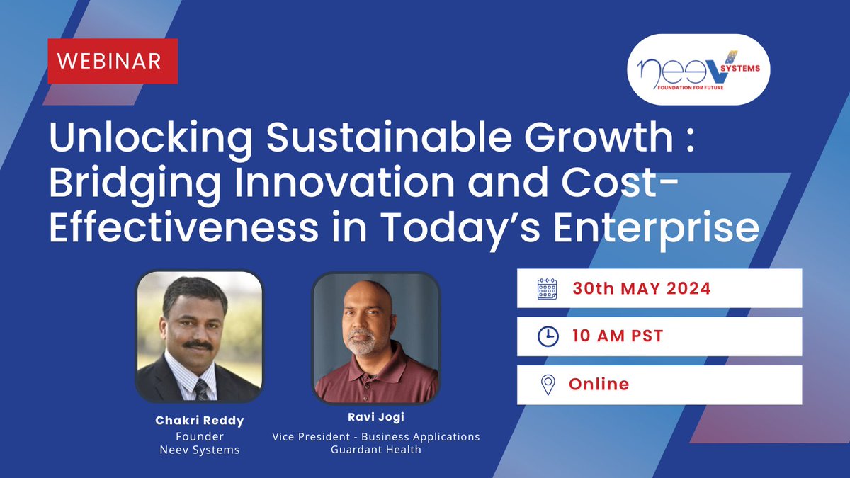 neev_systems's tweet photo. 1 Week To Go!

Join our insightful discussion on balancing innovation and cost-effectiveness in today's enterprise.

Reserve your spot now: https://t.co/pP2vt8NXvC

Don't miss it!

#Webinar #ManagedServices #IT #DigitalTransformation https://t.co/a9J6CU9bnA
