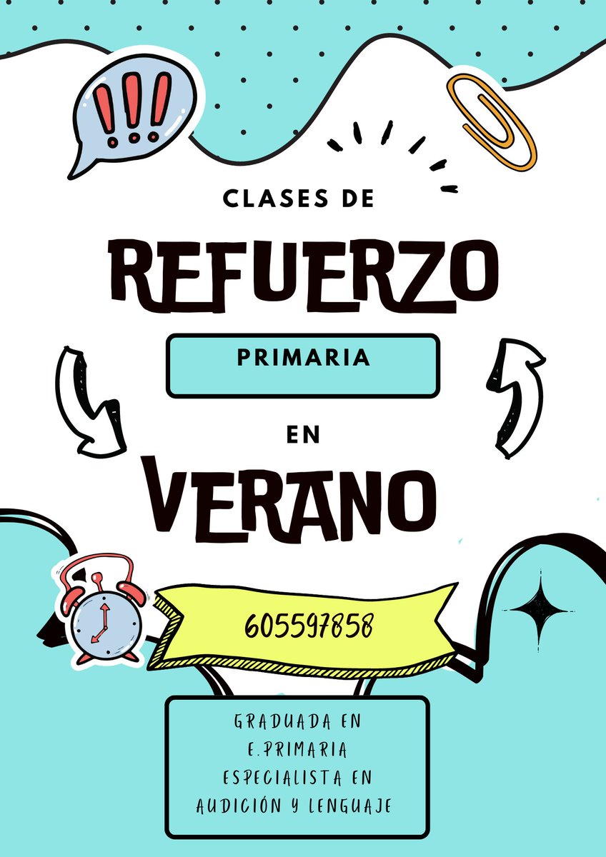 Ofrezco clases particulares de refuerzo para los meses de verano.
📍 Almendralejo