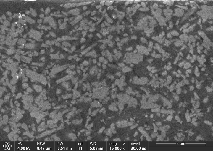connectomx3d's tweet photo. #SBFSEM is revolutionising life science research and we are now expanding its application in materials science. katana has sliced through a battery electrode from an EV, an aluminium from an aircraft, and today, a Chinese takeaway box 🥢. Our customer is interested in the orientation of Na-bentonite in the water barrier layer. The power of #volumeEM continues to drive innovation across diverse fields.