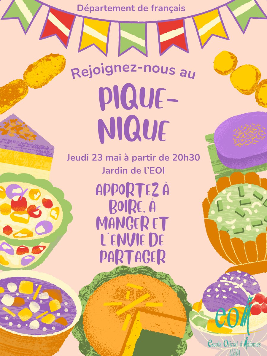 Le département de français renoue cette année avec son pique-nique printanier, histoire de finir l’année en beauté.

Apportez un peu à boire et à manger, et surtout l’envie de partager!