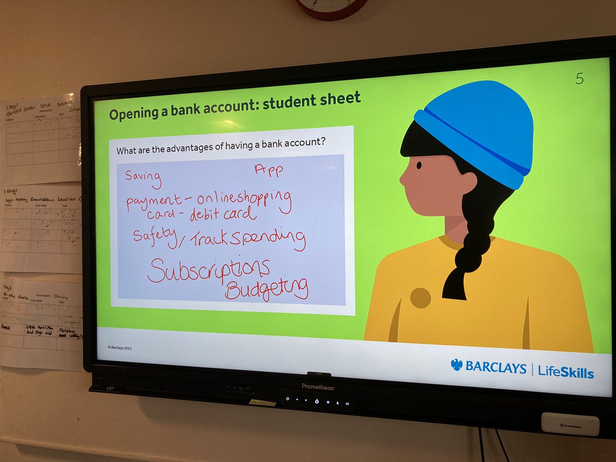 As part of #NationalNumeracyDay students @LoudounAcademy1 have been looking at bank accounts & statements for managing their finances - all fantastic #lifeskills to learn @LifSkills_Ed huge thanks to Andy and Lauren @BarclaysUK volunteers for supporting @BITCScotland @DYWScot