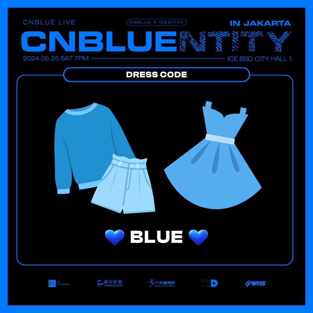 99wayspro's tweet photo. 🎸 BOICE, let’s paint the night blue! 💙 For the CNBLUE LIVE ‘CNBLUENTITY’ IN JAKARTA , we’re encouraging everyone to wear 💙 BLUE 💙. 

Let’s make it a sea of blue! 🌊✨

Tickets are available at https://t.co/xsHDKDOh7H

#CNBLUE #씨엔블루 #CNBLUENTITY
#CNBLUENTITYinJKT https://t.co/EBjwdRc5da