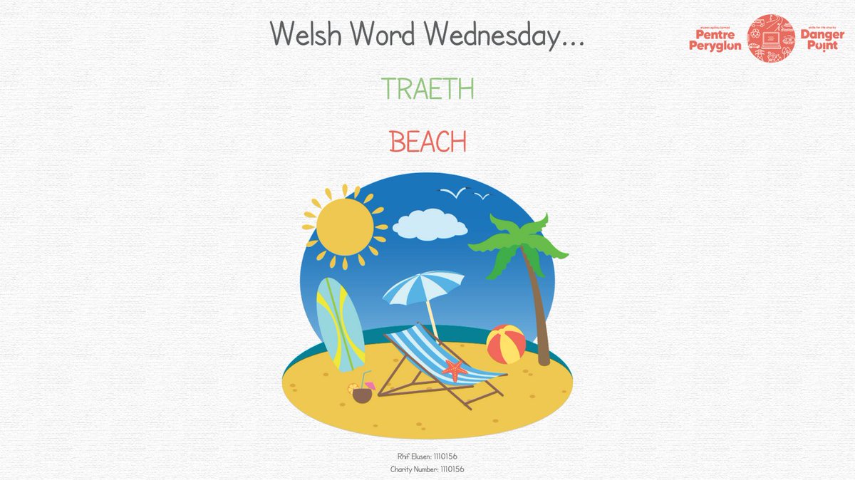 🏖️  Y gair Cymraeg heddiw yw TRAETH

🩴 The Welsh Word Wednesday for today is TRAETH (BEACH) 

#WelshWednesday