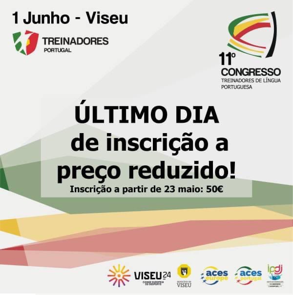 pedrosequeira's tweet photo. ÚLTIMO DIA DE VALOR REDUZIDO! Termina hoje o prazo para se poder inscrever com um valor reduzido no 11º Congresso de Treinadores! Não deixe passar a data, inscreva-se aqui: https://t.co/cAqByA0dnT https://t.co/L1eQa99IvS