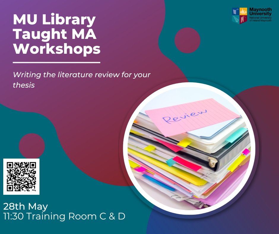 Academic Writing Support is delivering the second session of our #TaughtMAWorkshops which will focus on the literature review process and how to evaluate the literature and structure your writing appropriately. Book your place now bit.ly/4aMF3AF