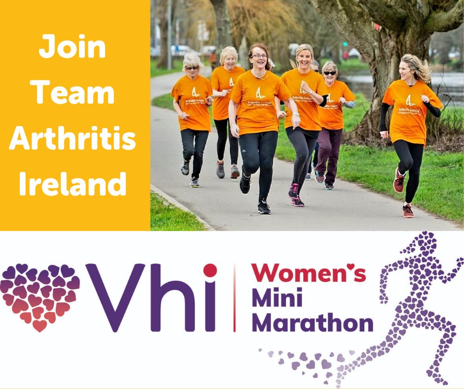 The June Bank holiday is just around the corner. Join Team Arthritis Ireland for the @VhiWMM and support essential services for people living with arthritis in Ireland. You can take part in person or virtually, sign up here today: ow.ly/WSSA50RJIST