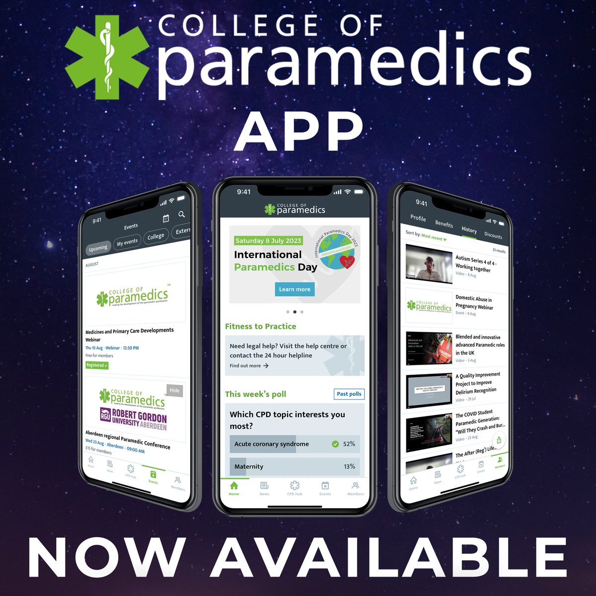 The College of Paramedics App is now available! 🙌 An essential resource on-the-go! All our members have free full access to the App. Read more and download here 👉 bit.ly/3V3kYRd #ParamedicsUK #CoPApp