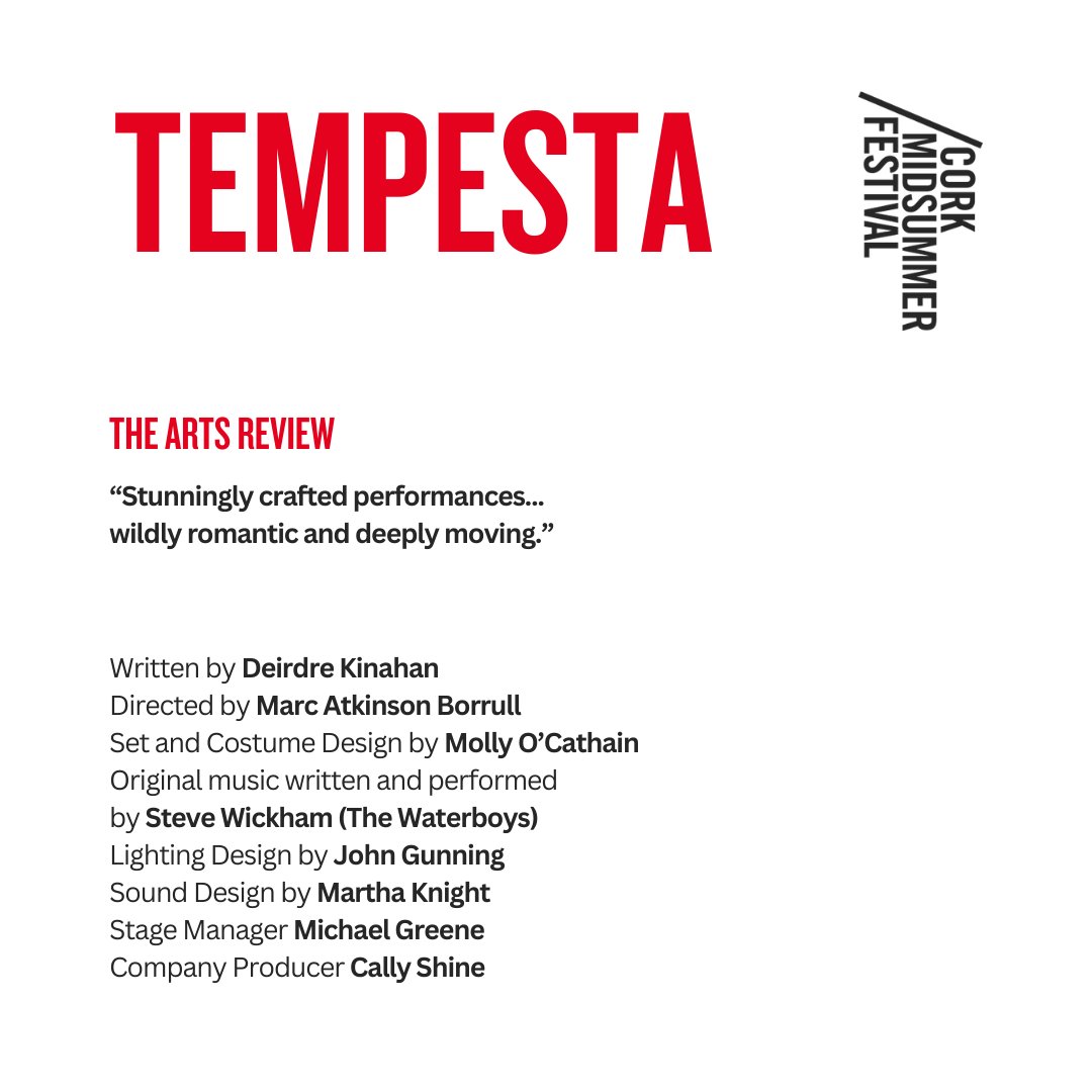 Tempesta.

Two Dubliners caught up in the onslaught of war in 1930s Europe navigate the storm of love that surrounds them. Inspired by real events in Ireland and Spain as war looms, Tempesta is an homage to the majesty of the human heart in the face of great evil.