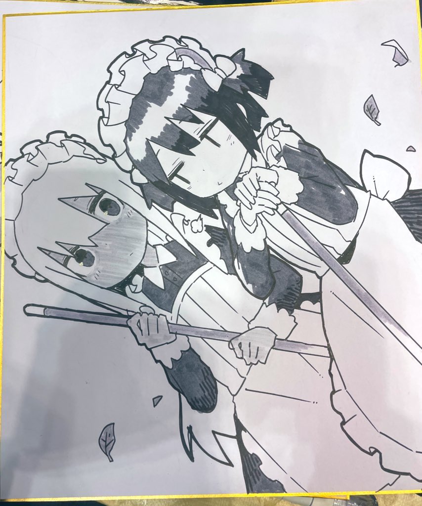 5月26日のコミティア148で色紙コミッションやります!
ご希望の方はDMかメールで事前予約お願いします。
モノクロで1枚1キャラ2000円、+1000で1キャラ追加できます(1枚に合計3キャラまで)
細かい構図の指定はできません。
色紙サイズは128×212(+1000円で242×273に変更可能)です。 