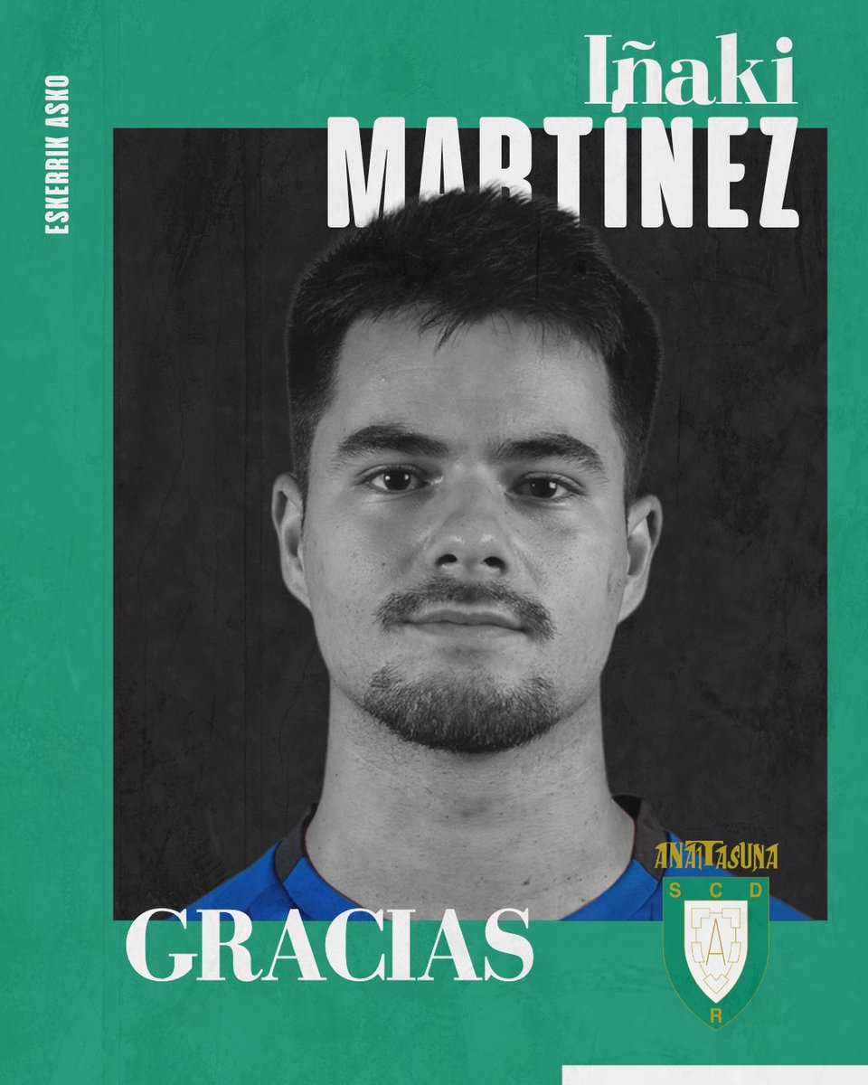 Iñaki Martínez no continuará en Helvetia Anaitasuna al finalizar la presente temporada.  

💚 Gracias por tu compromiso y profesionalidad, Kaki.