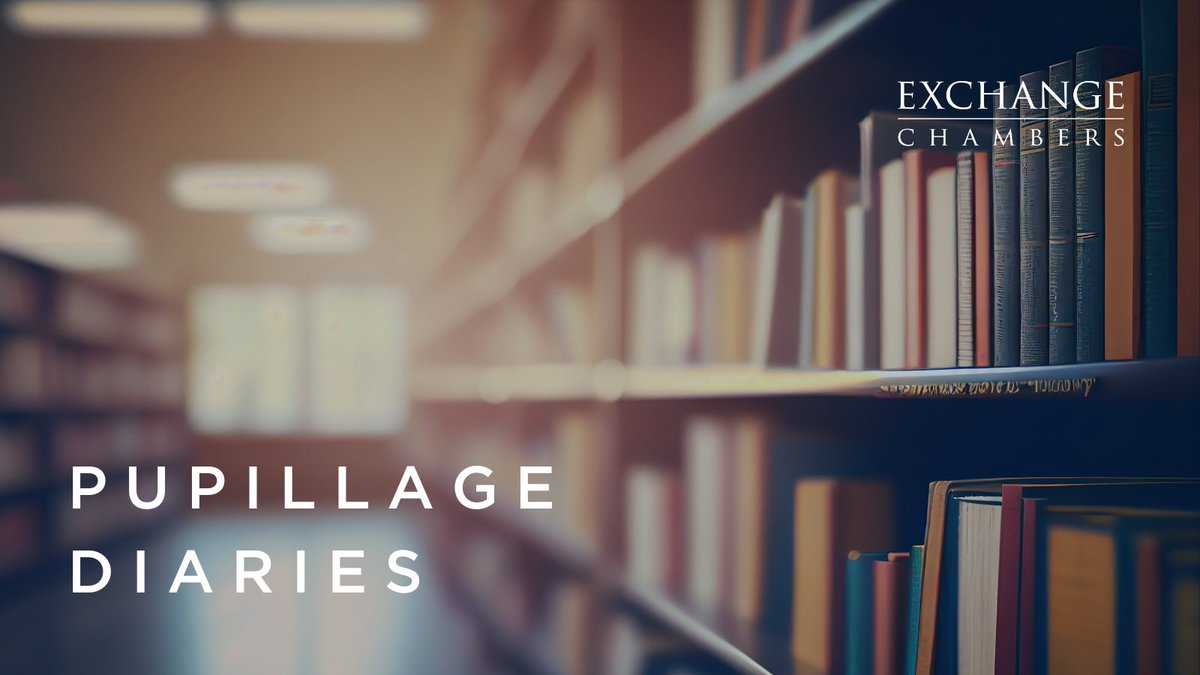 #Pupillage update: Amy Weir and Julius Klutse's first pupillage diary entries are available to read now: exchangechambers.co.uk/tenancy-recrui…