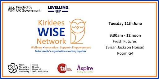📢 Kirklees WISE Network, 11th June, 9.30am to 12pm Fresh Futures, 2 New North Parade, Huddersfield 👉 eventbrite.co.uk/e/wise-network…