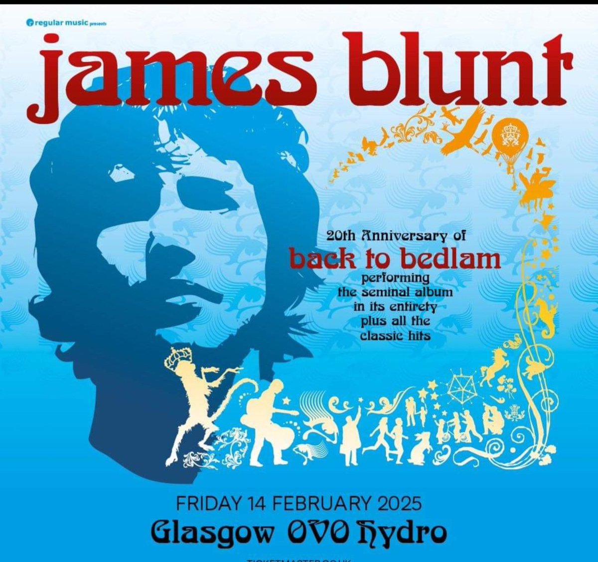 Just Announced 🔊 @JamesBlunt 🪅20th Anniversary of Back to Bedlam 🪅 @OVOHydro / 14th February 2025 💘 Tickets 🎟 on sale Friday 31st May 10am t-s.co/ja070