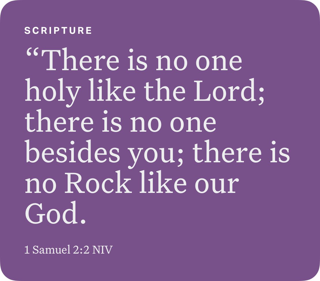 1 Samuel 2:2 NIV#theRock bible.com/bible/111/1sa.…