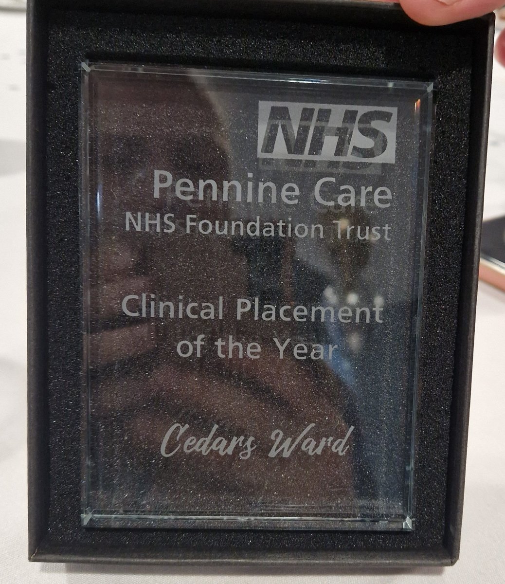 Sylvieface's tweet photo. Well done #teamcedars
Clinical placement of the year!
#PennineCarePeople
@PennineCareNHS 
Could not be more proud!!! https://t.co/FYQyMN0Ki5