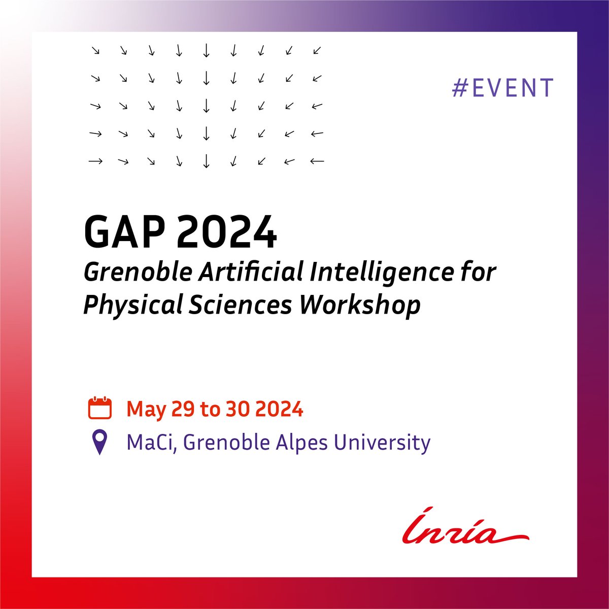 [EVENT 📣]

Don't forget: the GAP scientific #seminar takes place next week from May 29 to 30 at the <a href="/MaCI_UGA/">Maison de la Création et de l'Innovation (MaCI)</a> 💡

Good news if you can't attend in person: we'll be streaming the event here ➡ videos.univ-grenoble-alpes.fr/live/events/

#MachineLearning #Physics