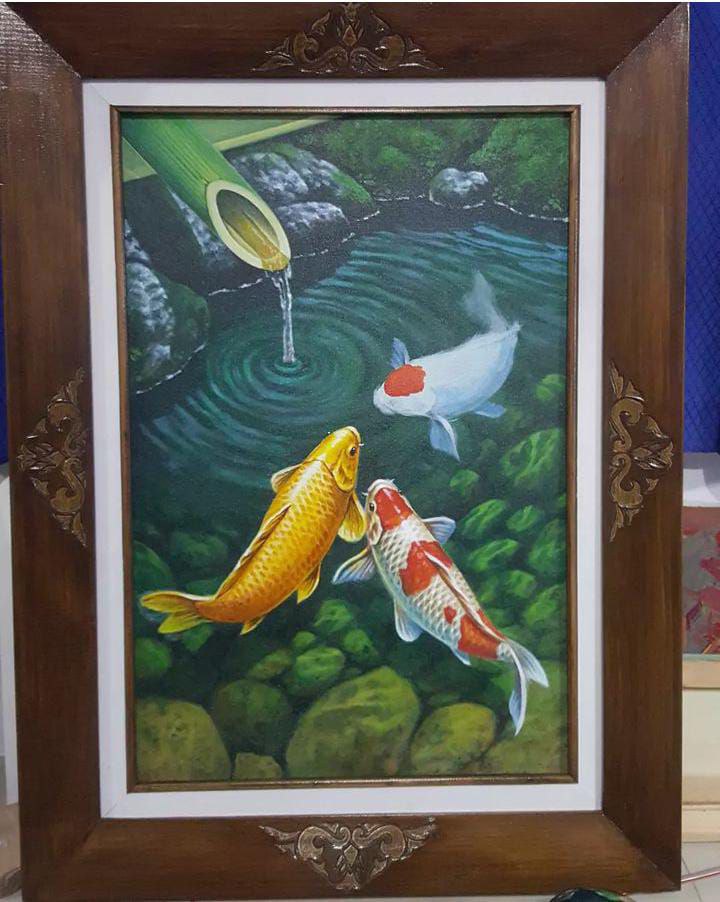 ArtProlink's tweet image. Koi fish paintings are very suitable for home decoration, it is even said that koi fish paintings can provide or attract good fortune, if you are interested in ordering them, please DM me