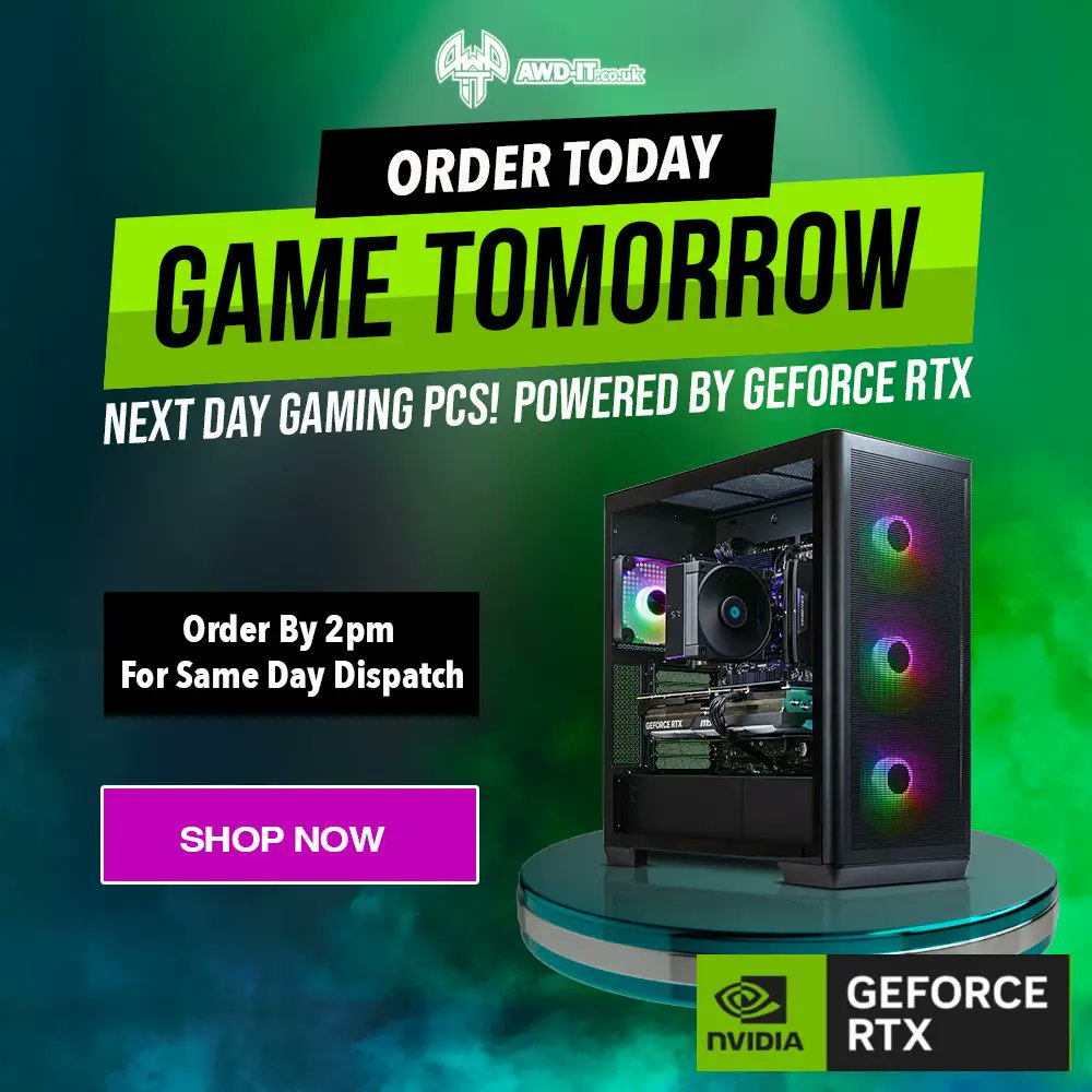 Grab yourself an upgrade! 🚀 Take a look at our expertly built gaming PCs, perfect for the most intense of gaming sessions. 🔥 SHOP NOW > tinyurl.com/yc24uf3s @nvidiageforceuk #gamerpc #gamingsetup #gamingpc #pcgaming #gaming #NvidiaRTX