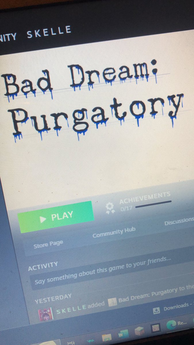 MuffinSkelle's tweet photo. Time to play the newest of @DesertFoxSoft game, love the bad dream series (massive Hyperfixation of mine since BD: Coma) https://t.co/5kDsWaEFj3