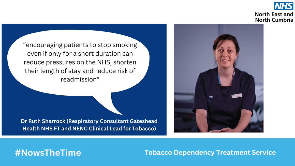 There are multiple benefits of even temporary abstinence from smoking in an acute secondary care setting as @NENC_NHS Clinical Lead for Tobacco @RuthSharrock6 highlights. #NowsTheTime #SmokefreeNHS #Smokefreegeneration