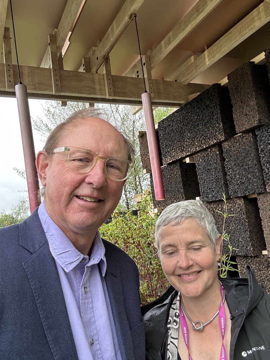 With Dido Milne at the National Autistic Society Garden. Rain-Good for Plants, ok for buildings, bad for Humans.