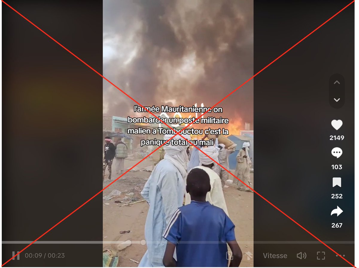 Faux, aucun poste de l'armée malienne à Tombouctou n'a été bombardé par l'armée mauritanienne...assoblog.org/faux-aucun-pos… #AngaSèguè_Sèguè #ABM #Mali #Mauritanie