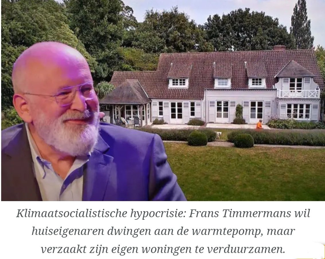 Timmermans zegt: 

'Ik zal blijven opkomen voor alle mensen die het moeilijk hebben' 

Dat zegt een Europese wachtgeld trekker die ook nog eens 120.000€ aan Nederlands belastinggeld pj trekt als kamerlid, die woont in een kasteel die hij niet eens wil verduurzamen.

Klaphark!
